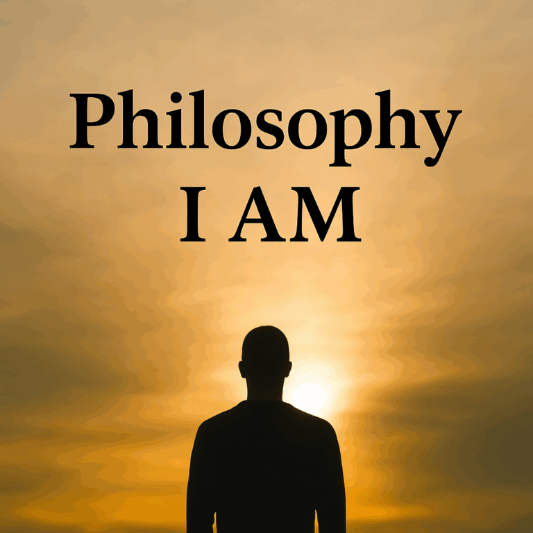 Silhouette of man standing in sunset